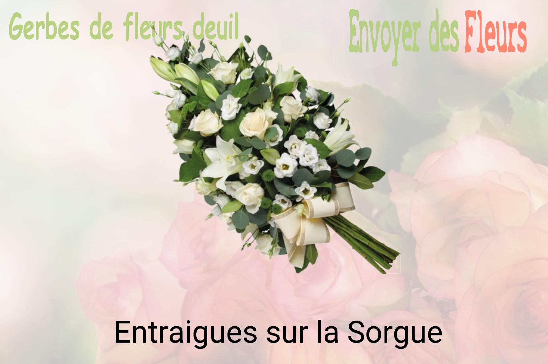 Gerbe de fleurs de deuil livrée à Entraigues-sur-la-Sorgue